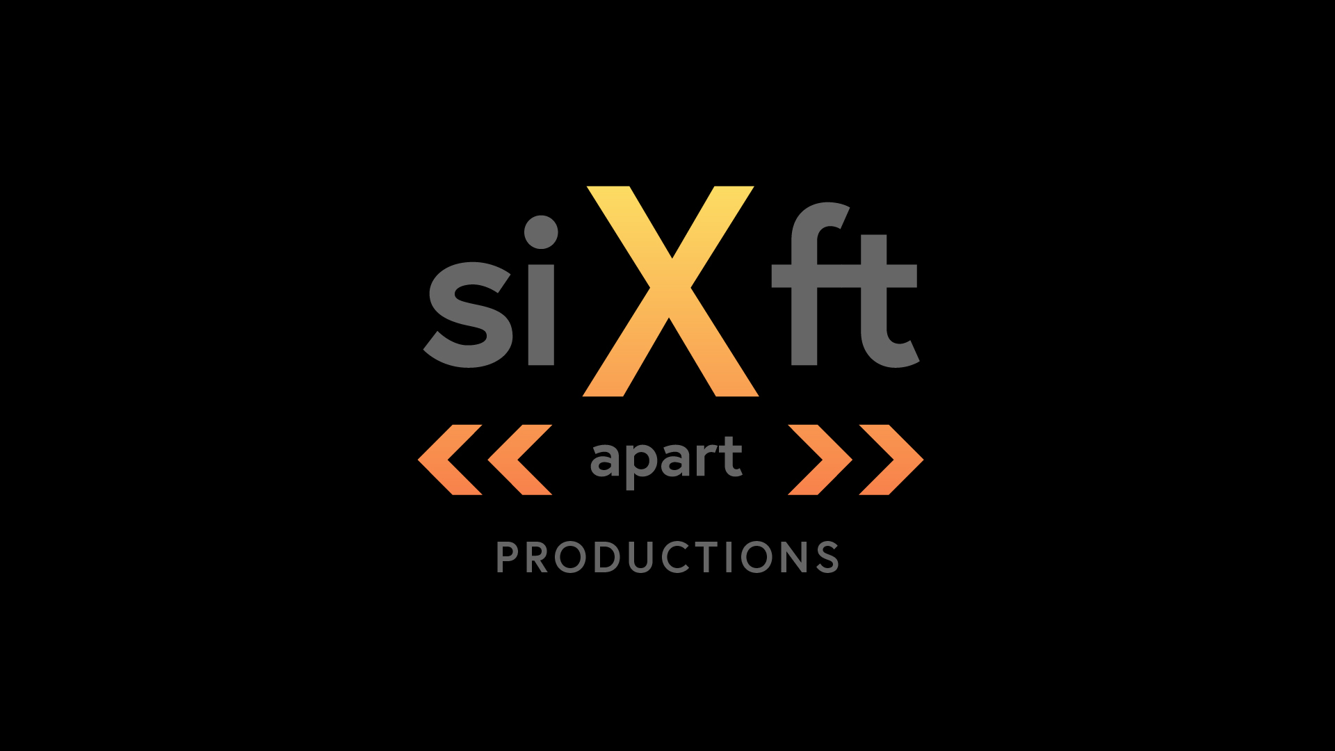 Six Feet Apart productions Six Feet Apart logo on black background