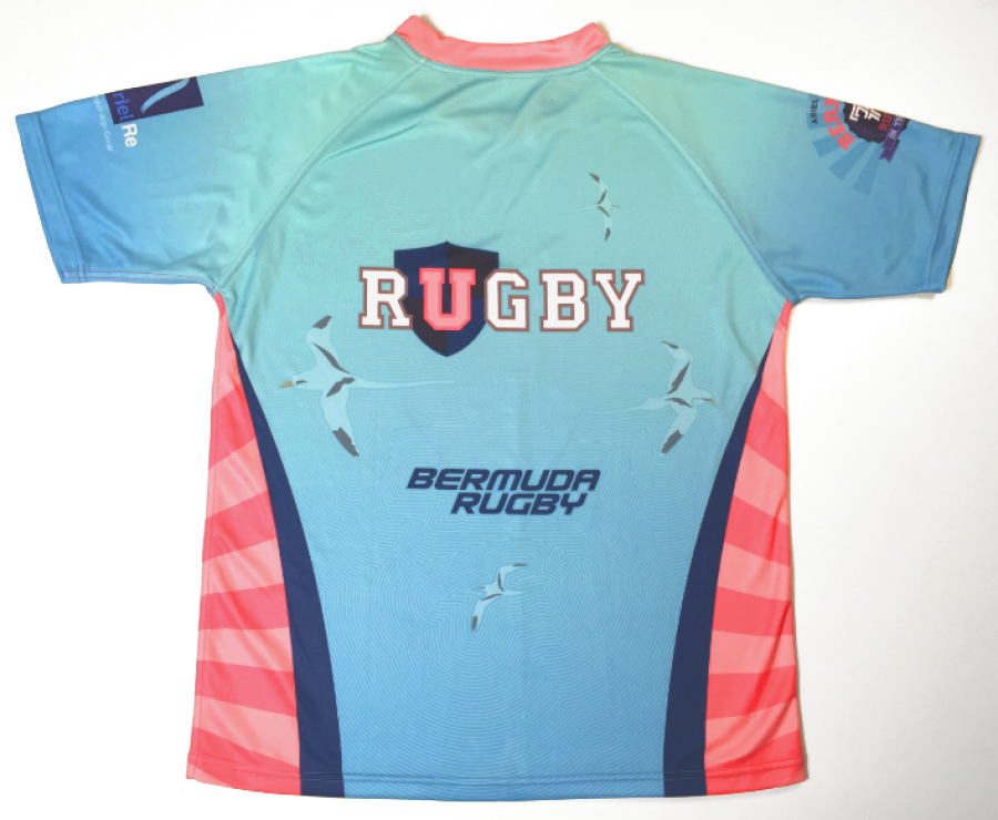 Bermuda 7s Tournament Jersey with URugby Sponsor Logo