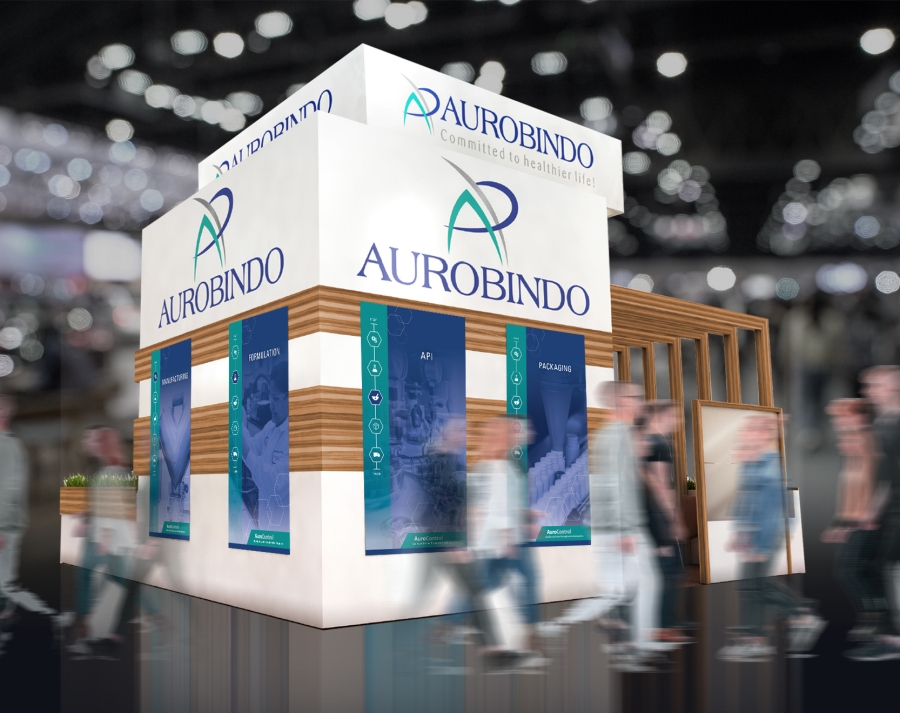 Display Panels Mockup B for Aurobindo Trade Show Booth