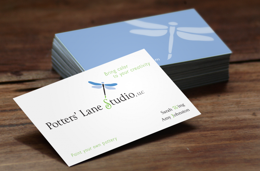 Potters' Lane Logo on New Business Cards