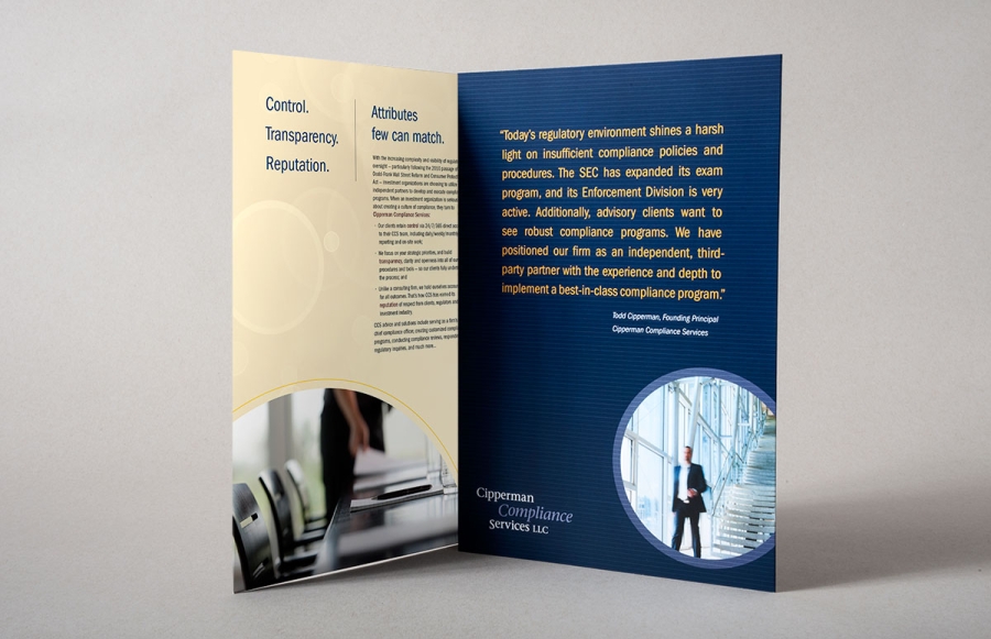 custom-designed brochures provided to CCS