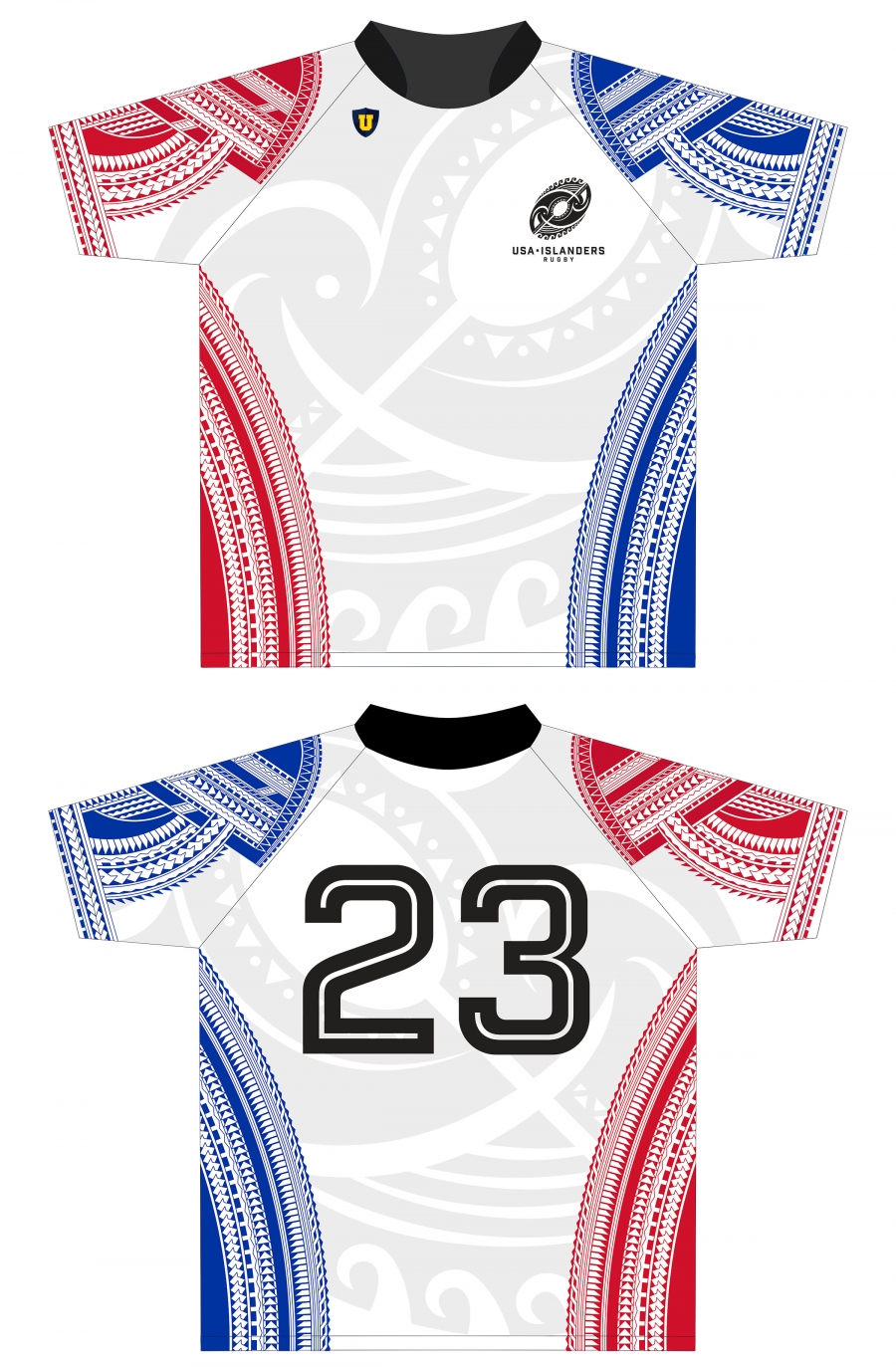 USA Islanders Custom Rugby Jerseys with Red, White and Blue coloring