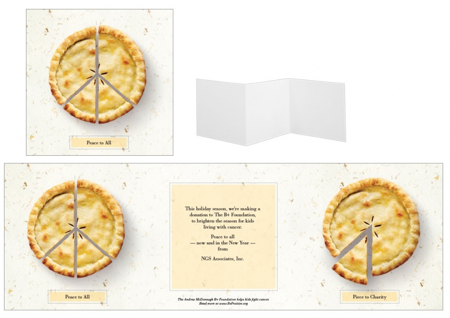 Custom Designed Christmas Card, Pie Theme