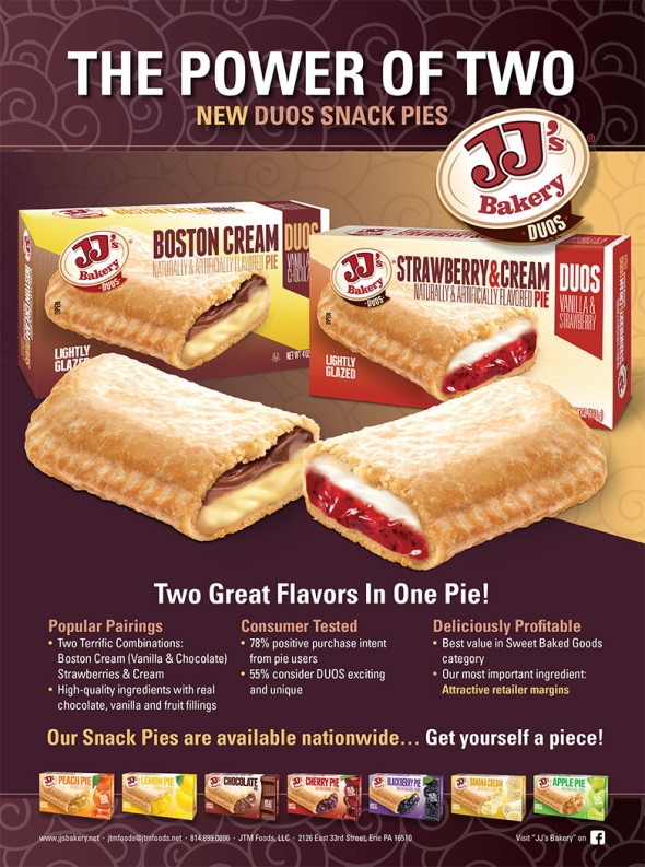 JJ's Bakery Duos, The Power of Two - Two Great Flavors in one Pie