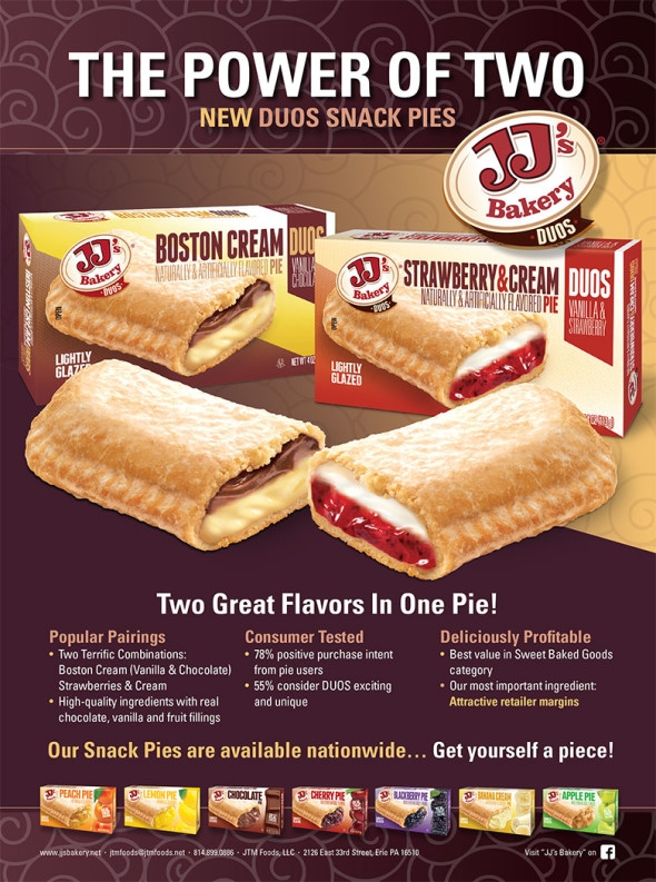 JJ's Bakery Duos, The Power of Two - Two Great Flavors in One Pie