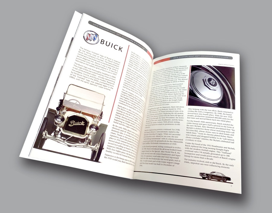 Radnor Hunt Concours d Elegance Program Book Buick Spread