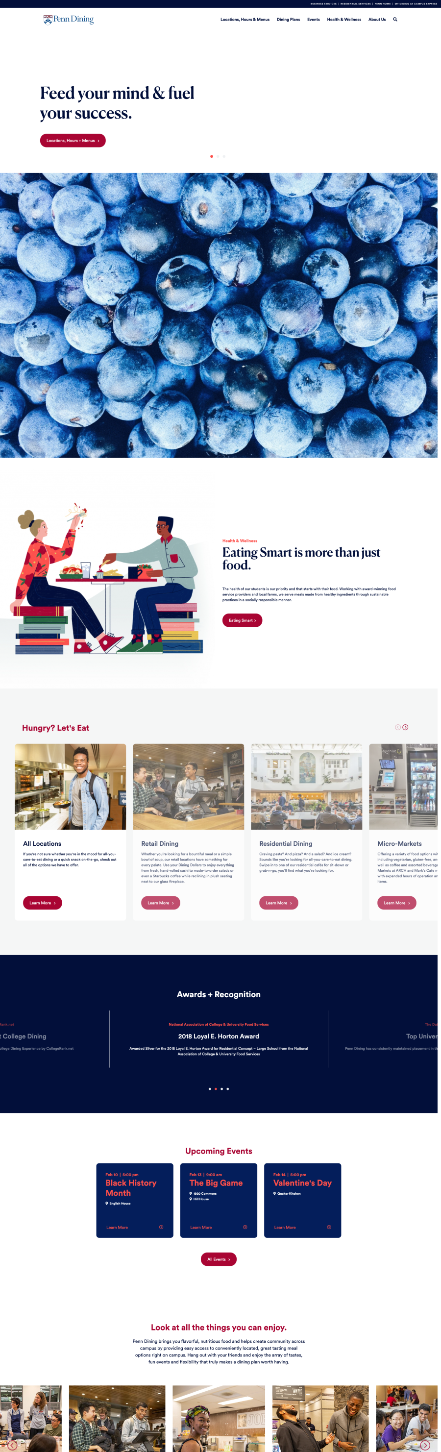 Penn Dining Drupal Website Development