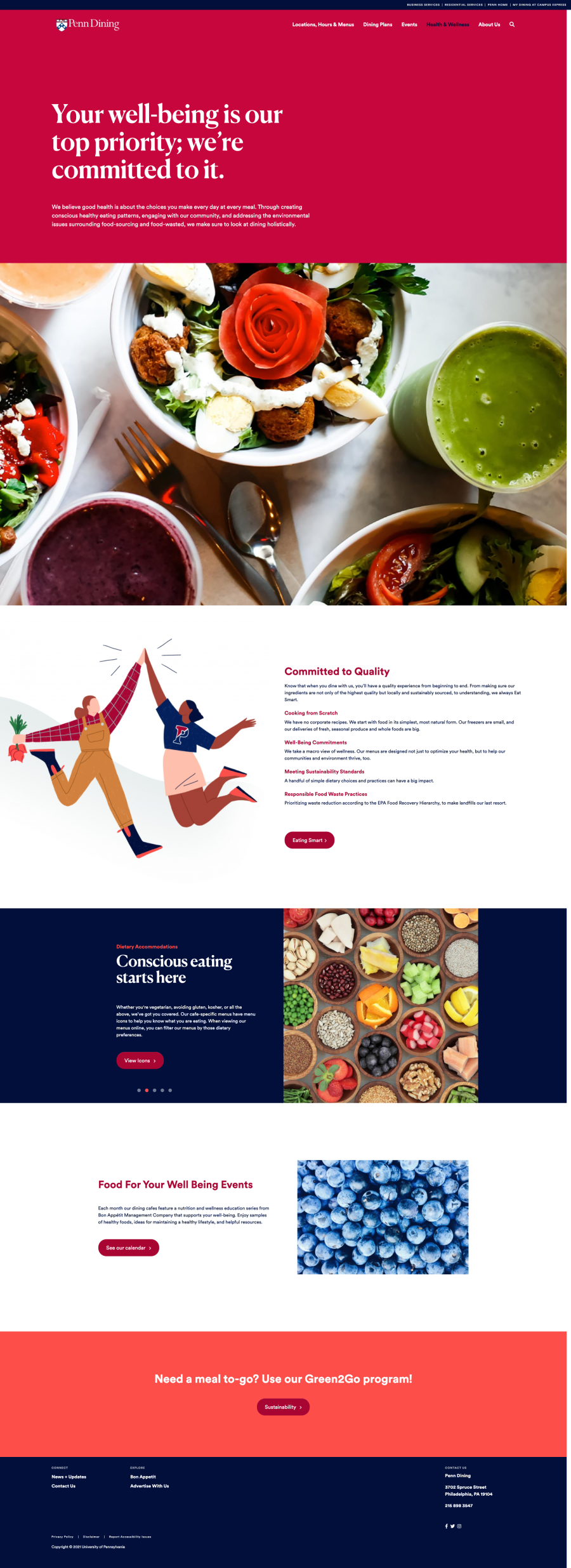 Penn Dining website