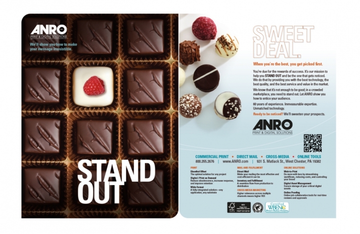 Anro Ad insert Chocolate Ad Insert, Chocolate Concept